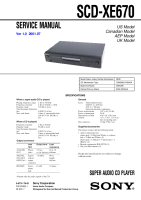 Sony SCD-XE670 - Service Manual 